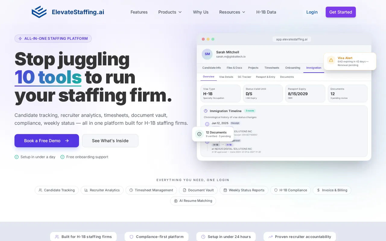 ElevateStaffing.ai — preview screenshot