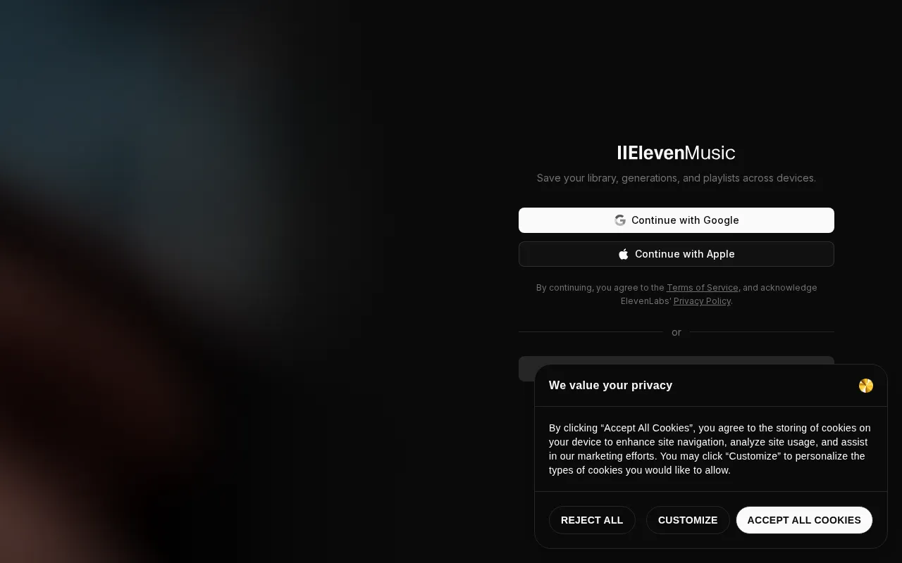 ElevenMusic — pricing page