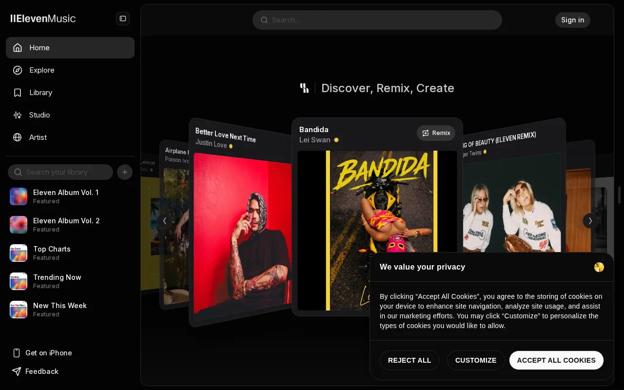 ElevenMusic — preview screenshot