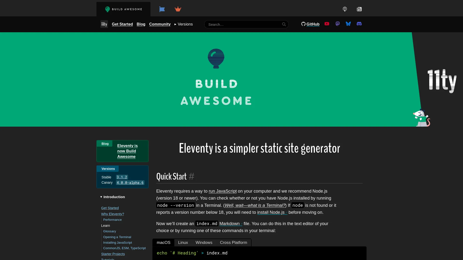 Eleventy — preview screenshot