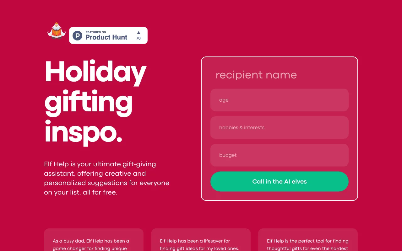 Elf Help — preview screenshot