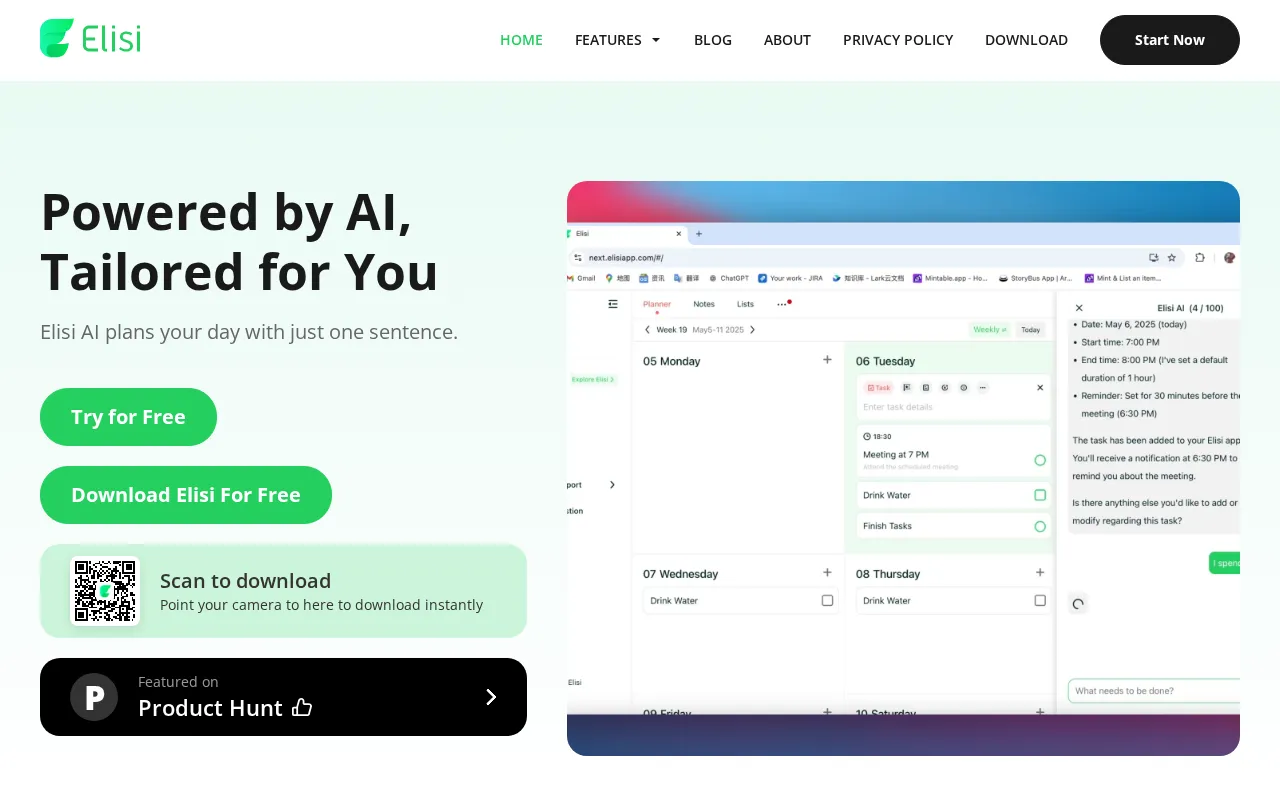 Elisi — pricing page