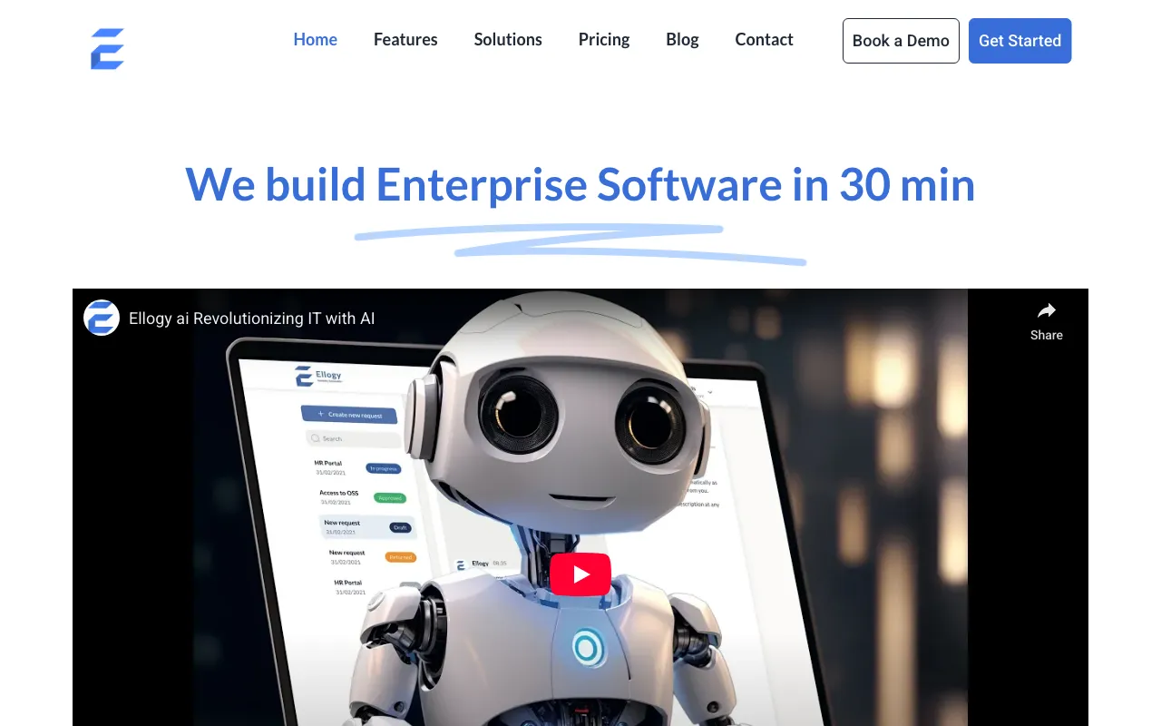 Ellogy, AI-Powered Software Factory — preview screenshot