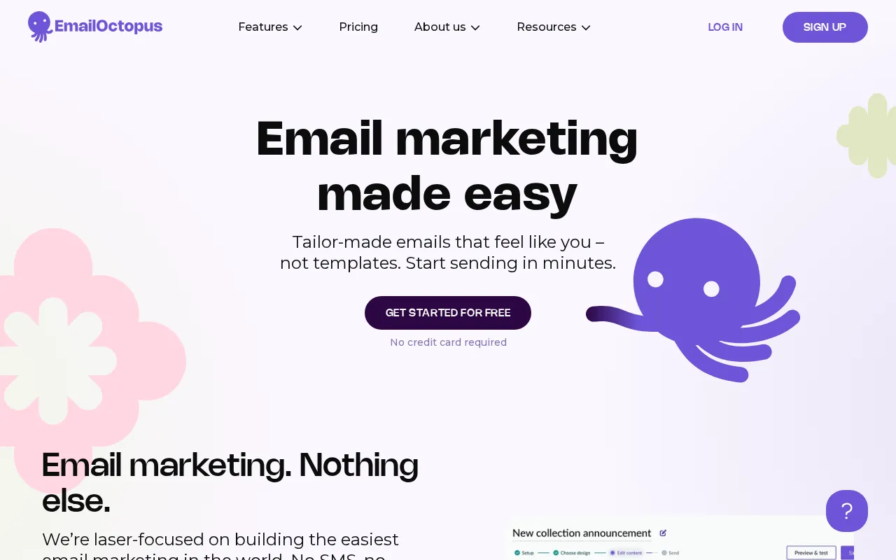 Emailoctopus — preview screenshot