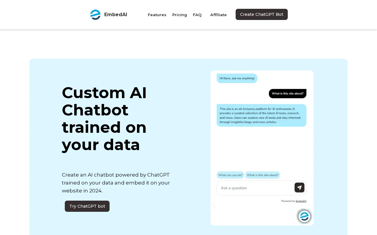 EmbedAI — preview screenshot