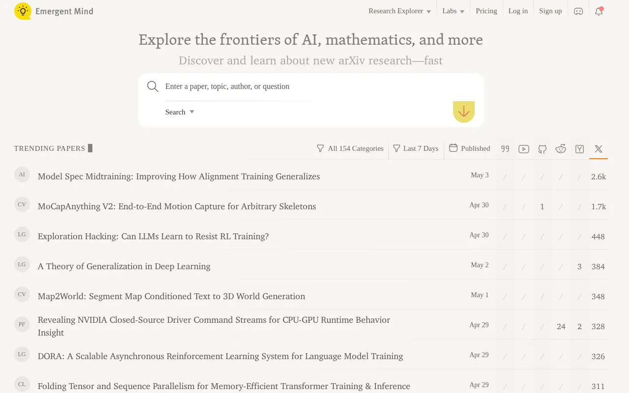 Emergent Mind — preview screenshot