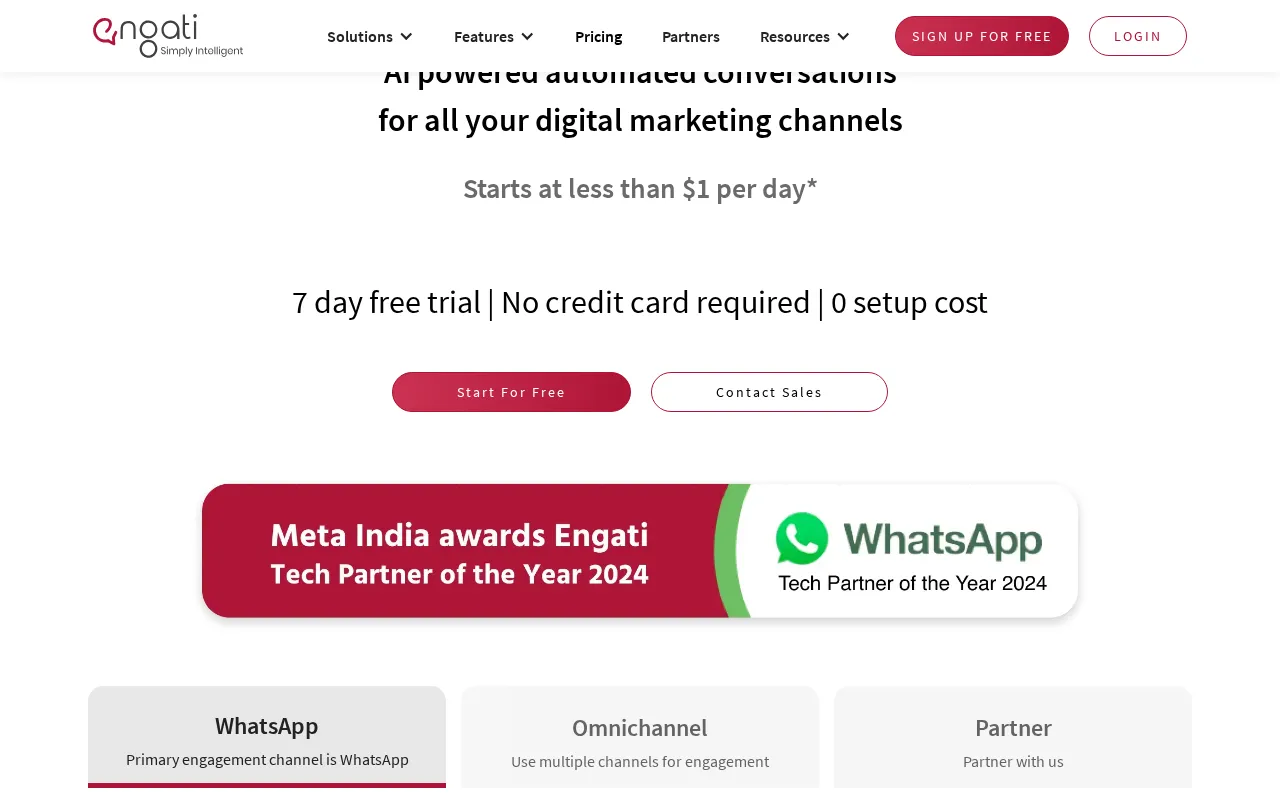 Engati — pricing page