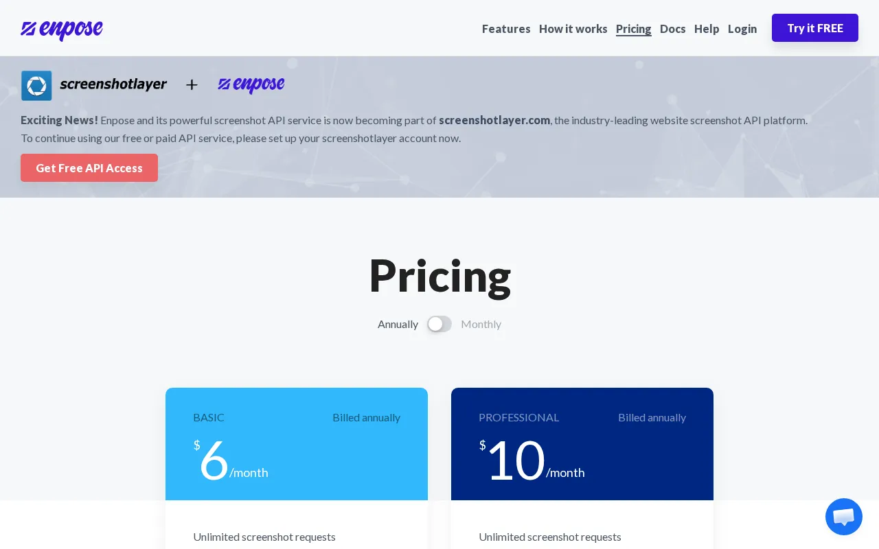 Enpose — pricing page