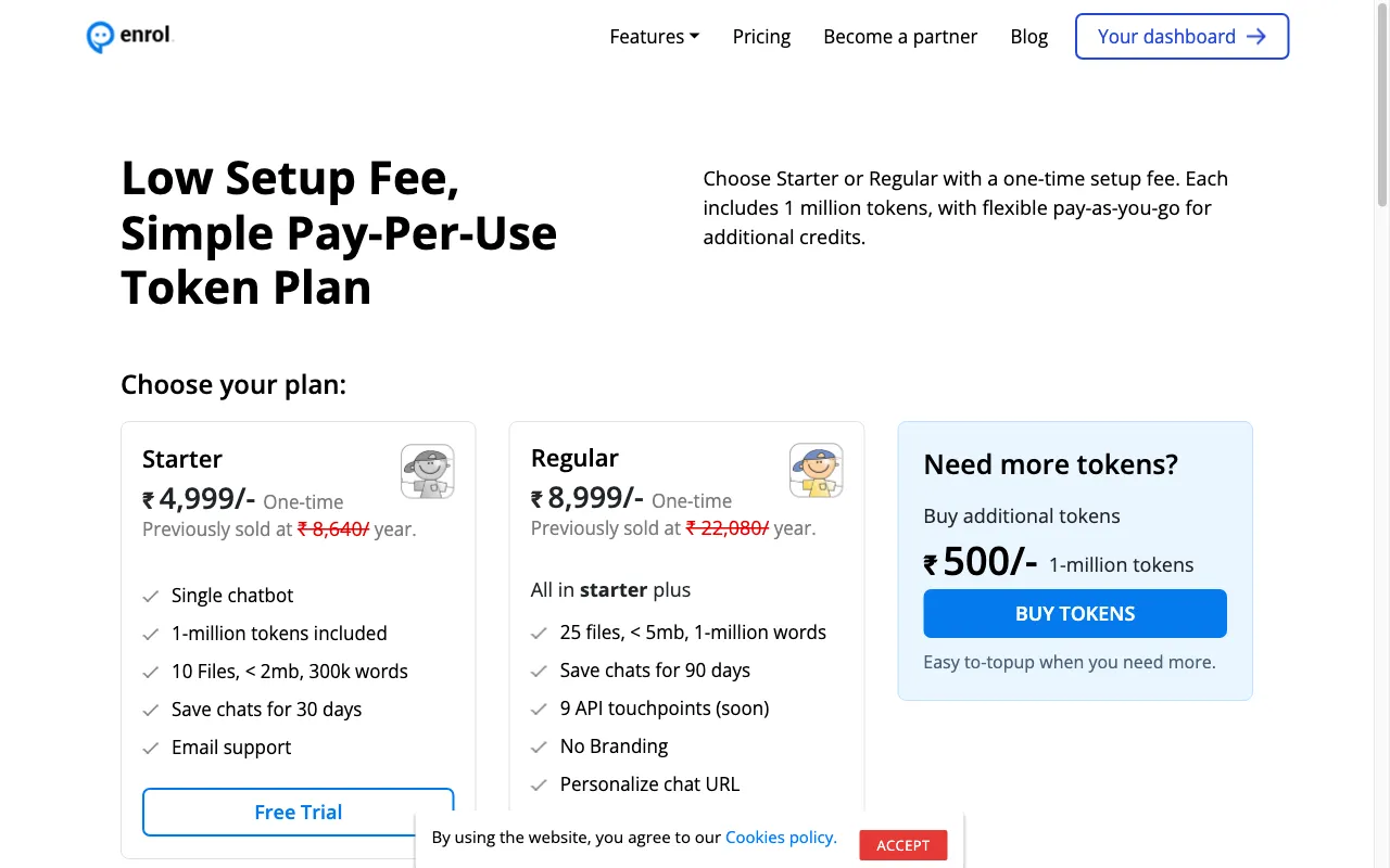 Enrol AI — pricing page