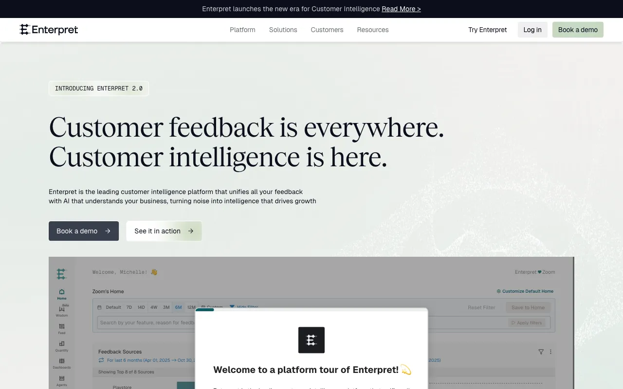 Enterpret — preview screenshot