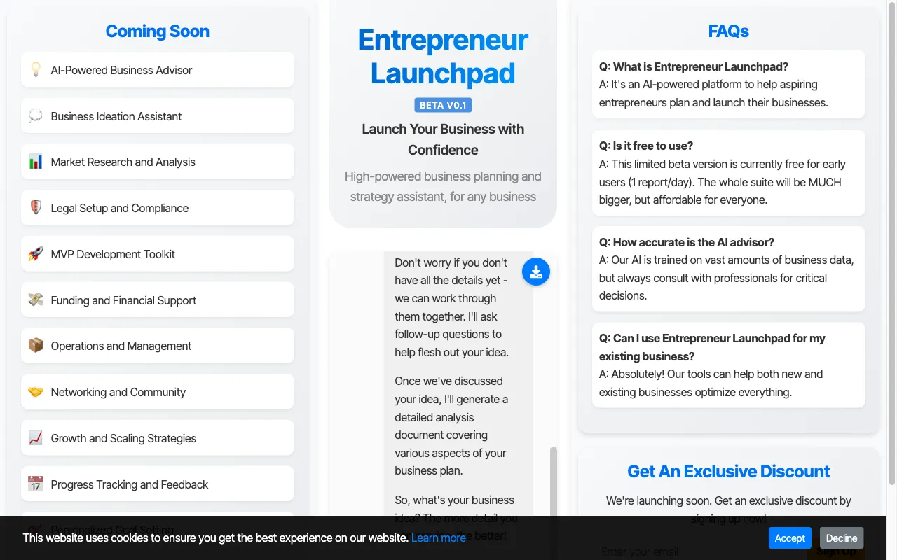 Entrepreneur Launchpad — preview screenshot