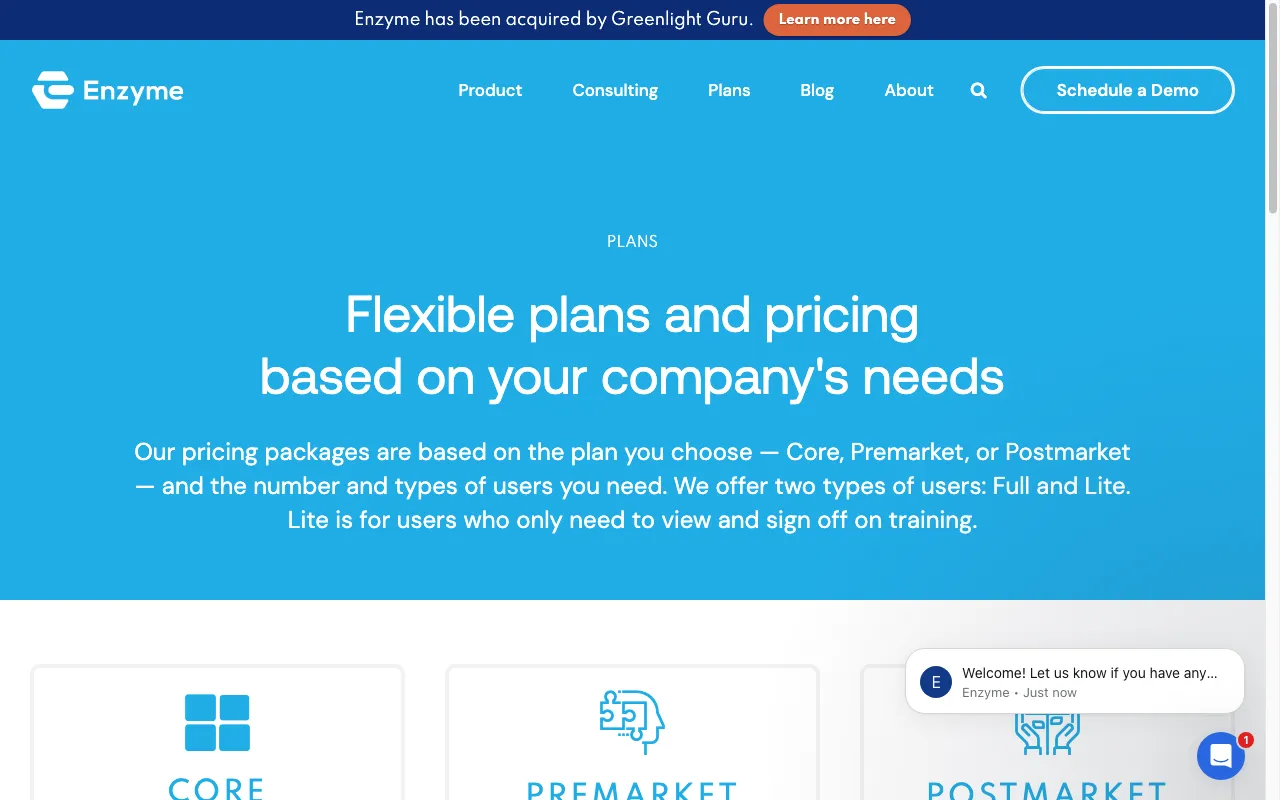 Enzyme — pricing page