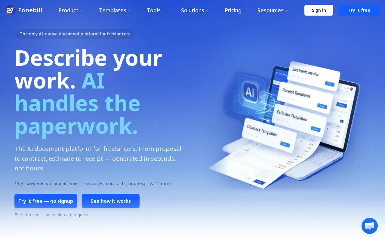 Eonebill — preview screenshot