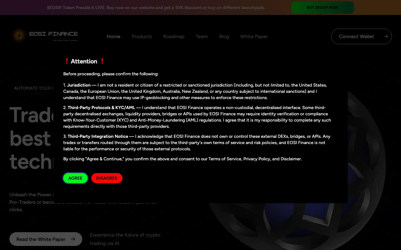 EOSI Finance — preview screenshot