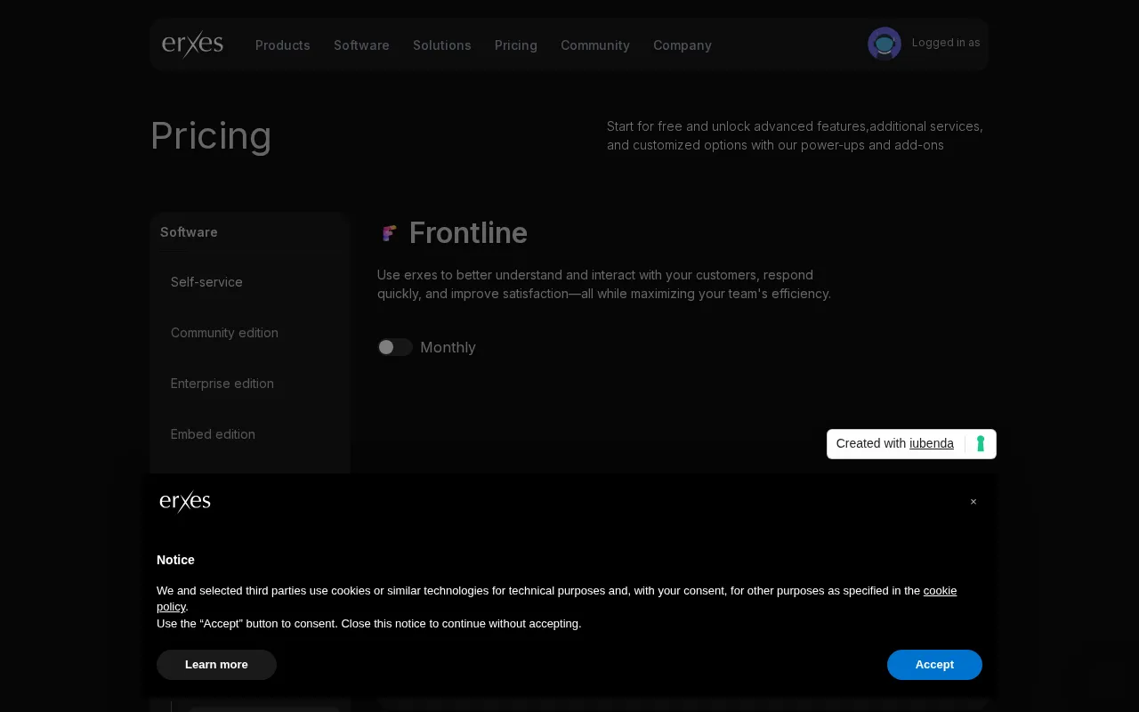 erxes Inc — pricing page
