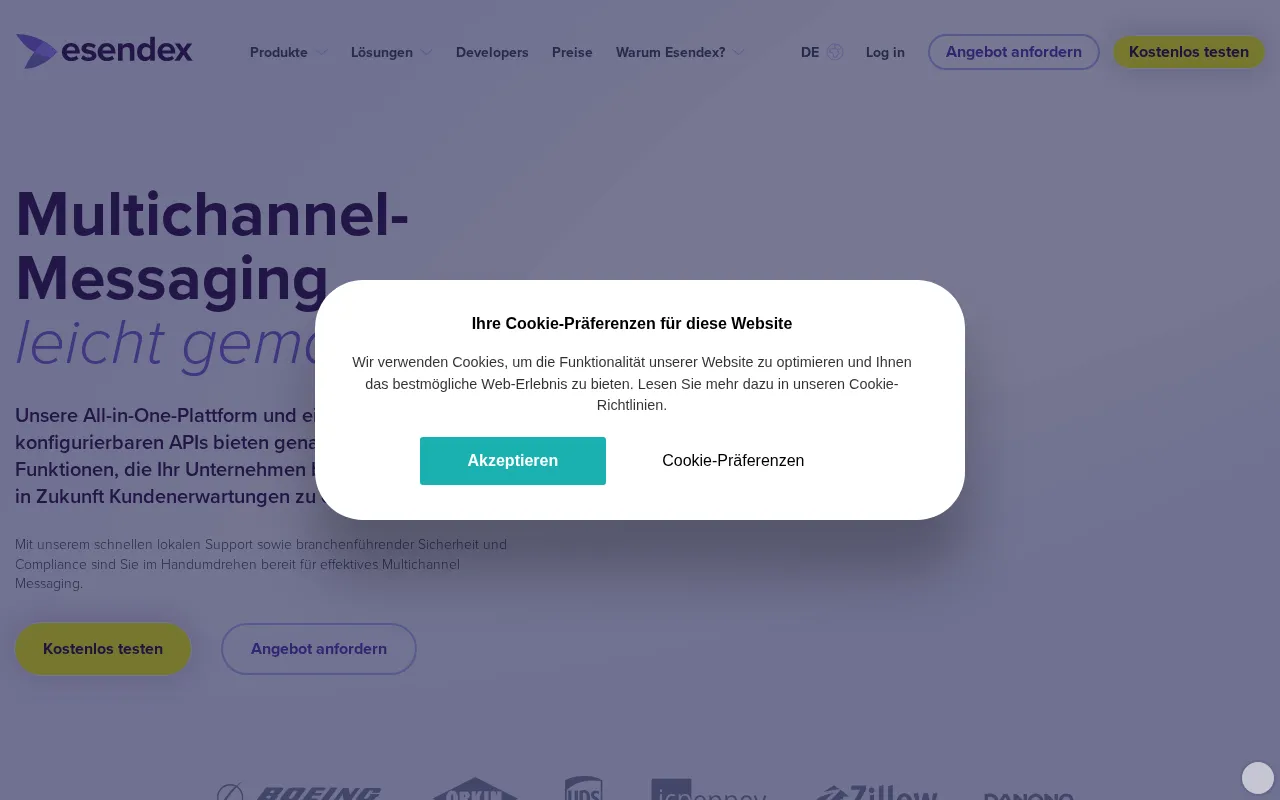 Esendex DE — preview screenshot