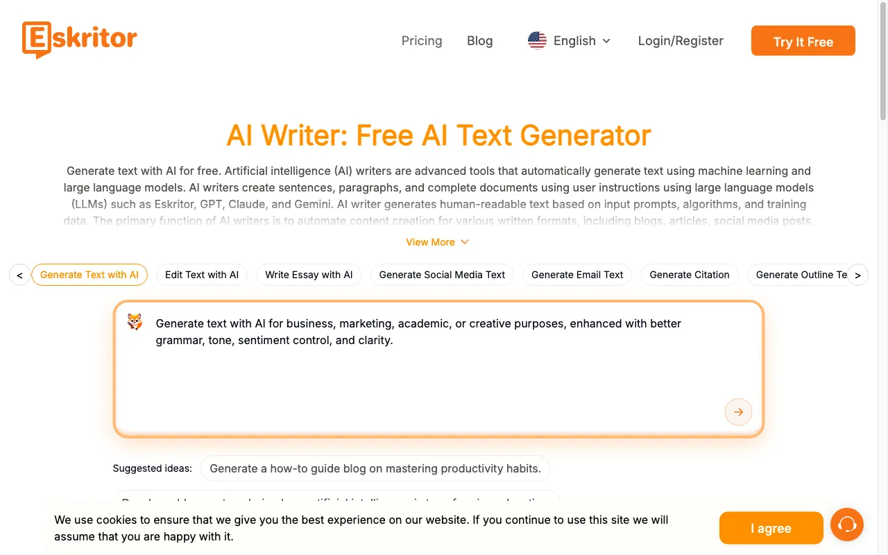 Eskritor — preview screenshot