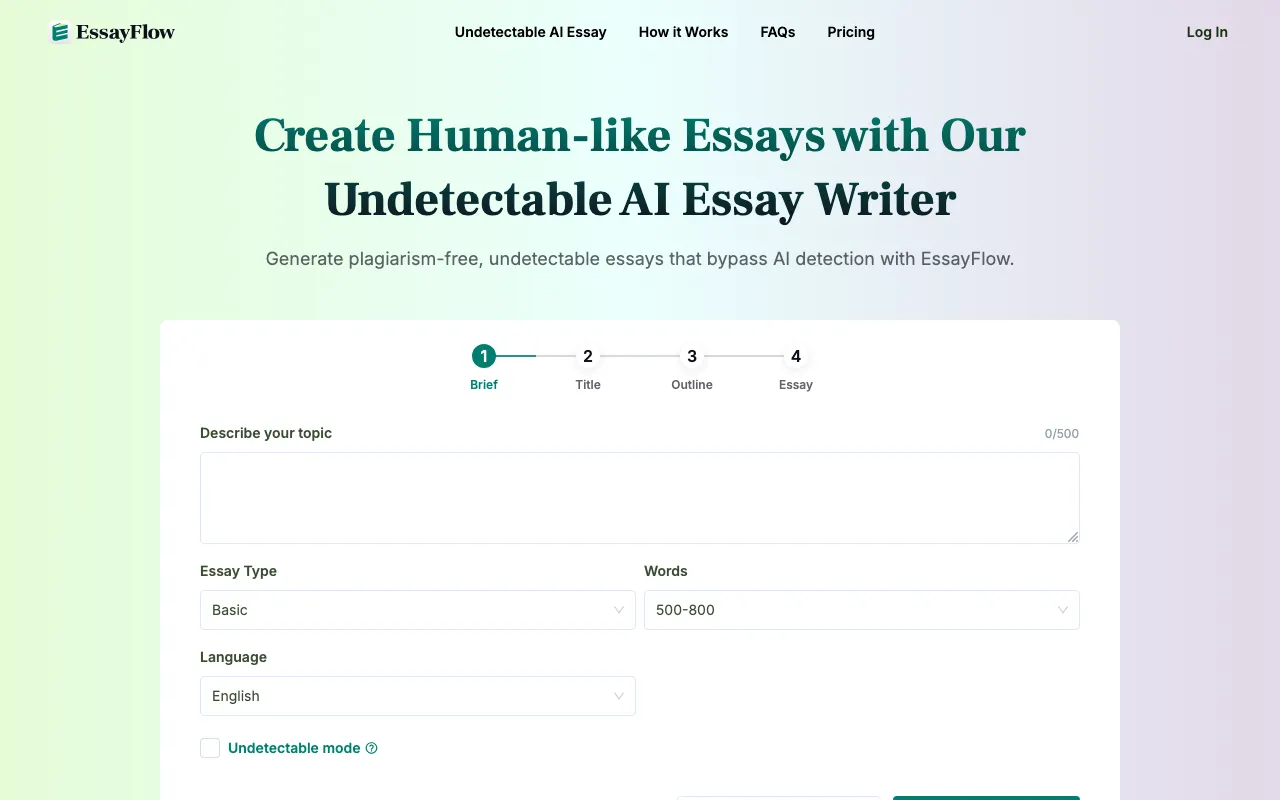 EssayFlow ai — preview screenshot
