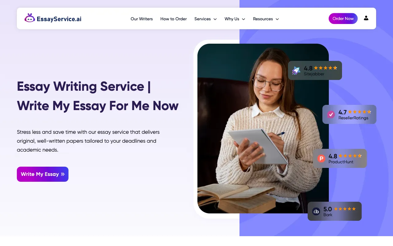 EssayService.ai — preview screenshot