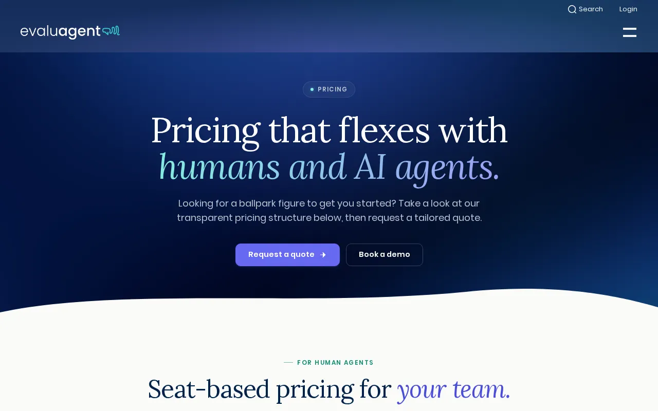 evaluagent — pricing page