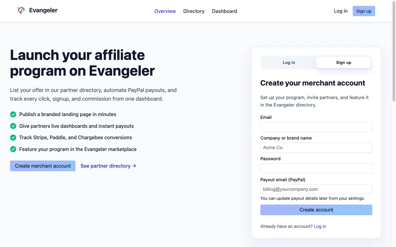 Evangeler — preview screenshot
