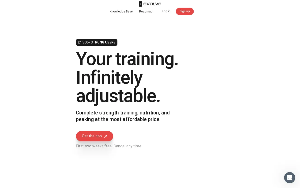 Evolve Training App — preview screenshot