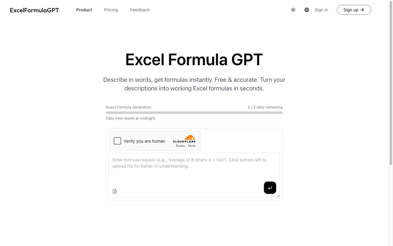 excelformulagpt.com — preview screenshot