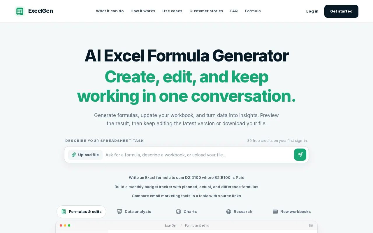 ExcelGen — preview screenshot