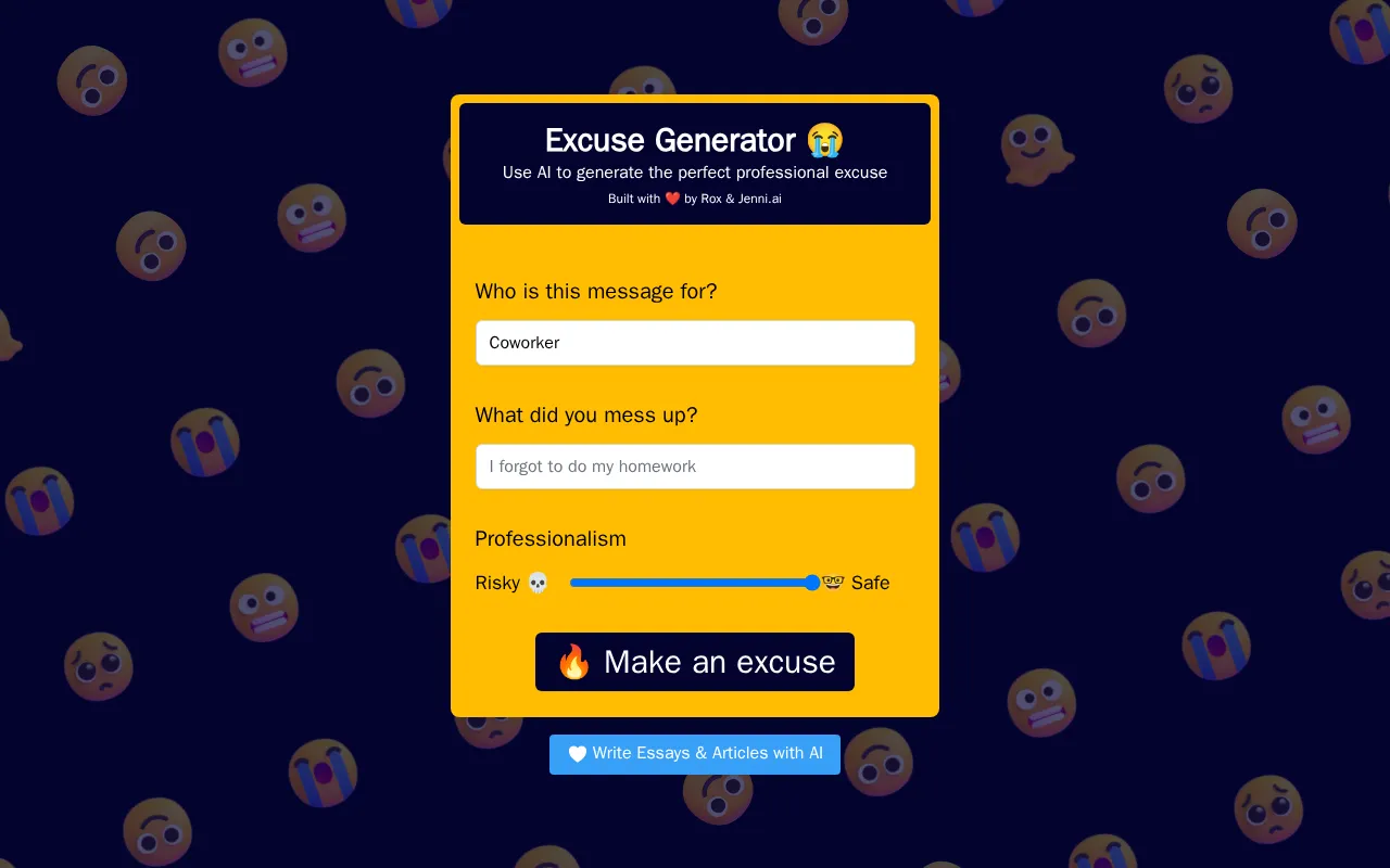 Excuse Generator — preview screenshot