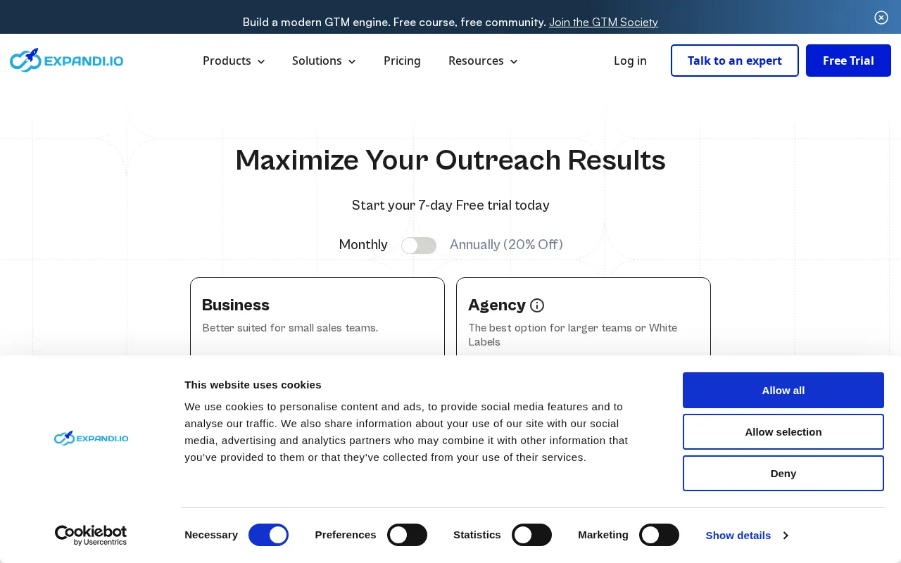 Expandi — pricing page