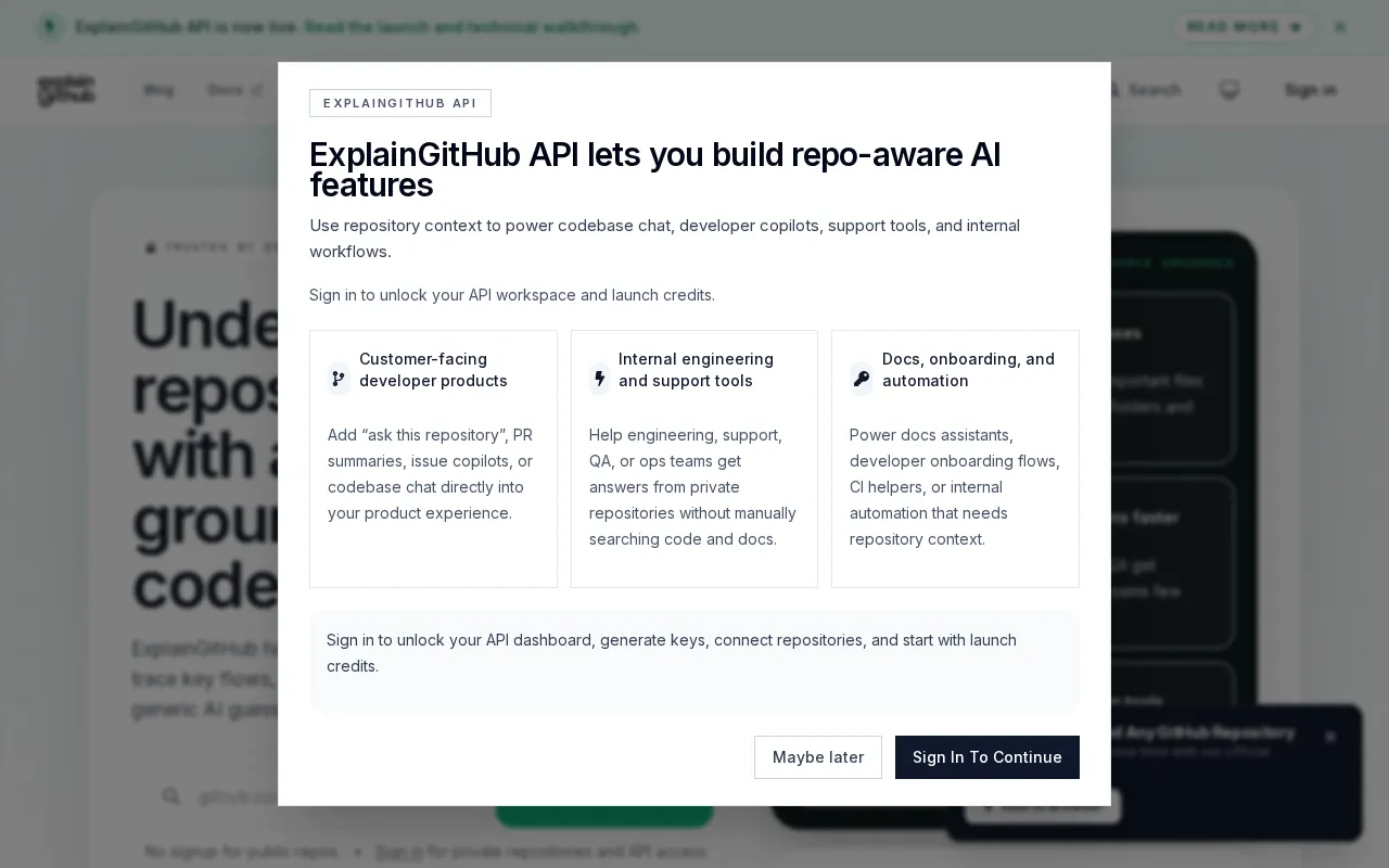 ExplainGithub — preview screenshot