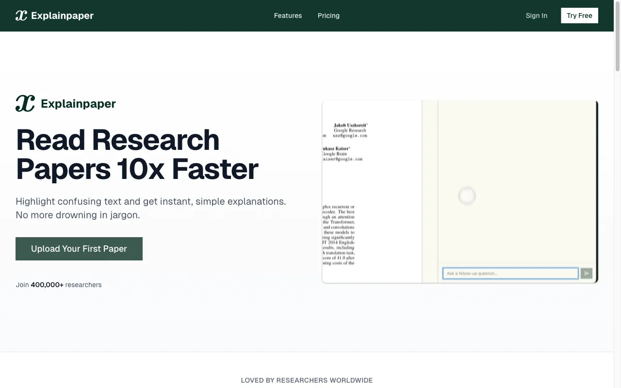 ExplainPaper — preview screenshot