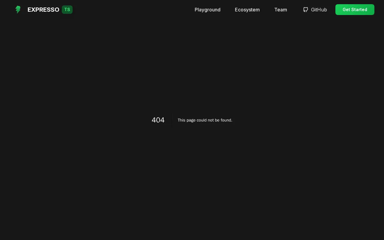 ExpressoTS — pricing page