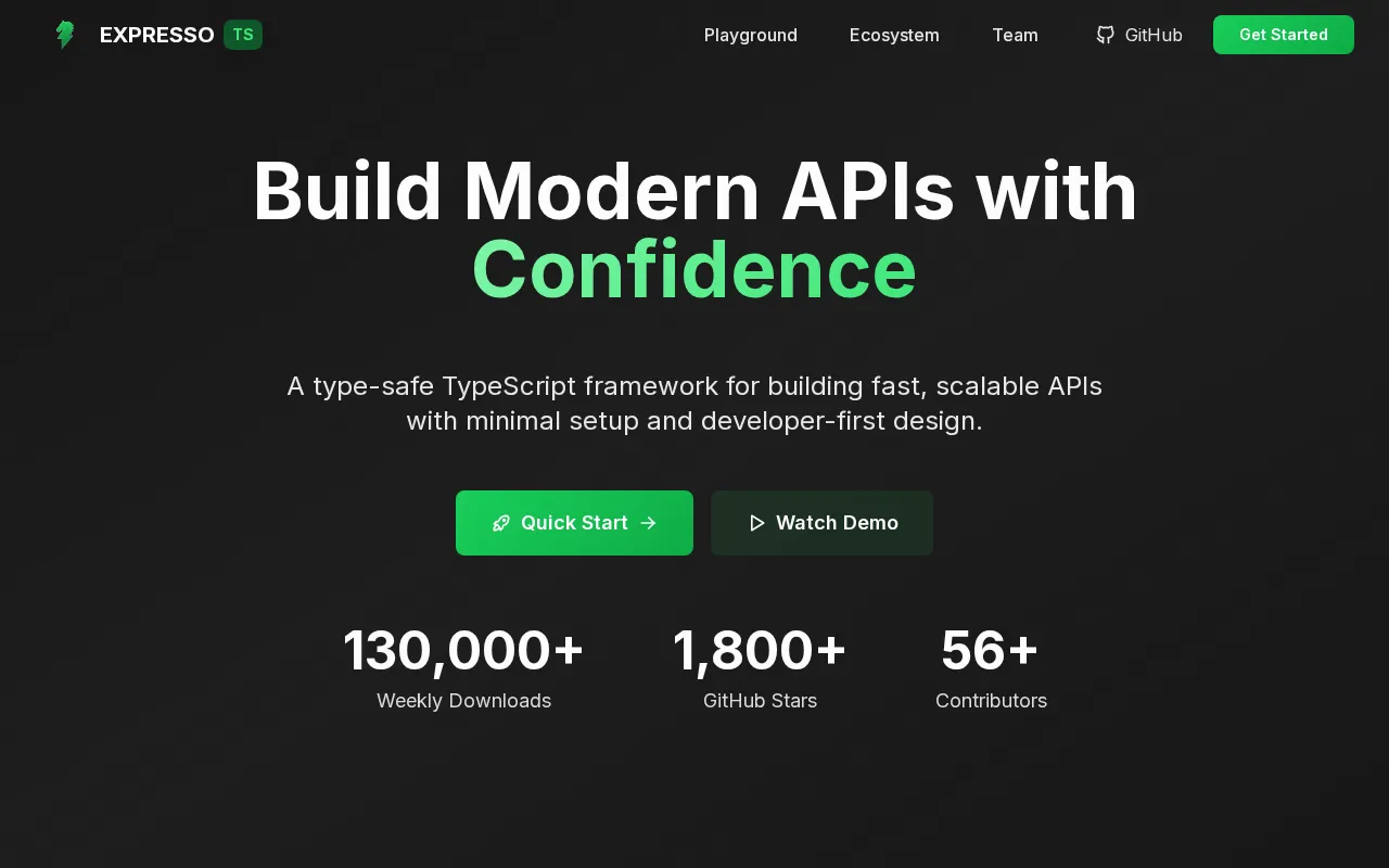 ExpressoTS — preview screenshot