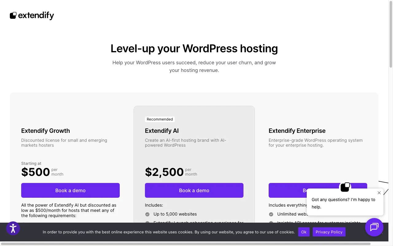 extendify.com — pricing page