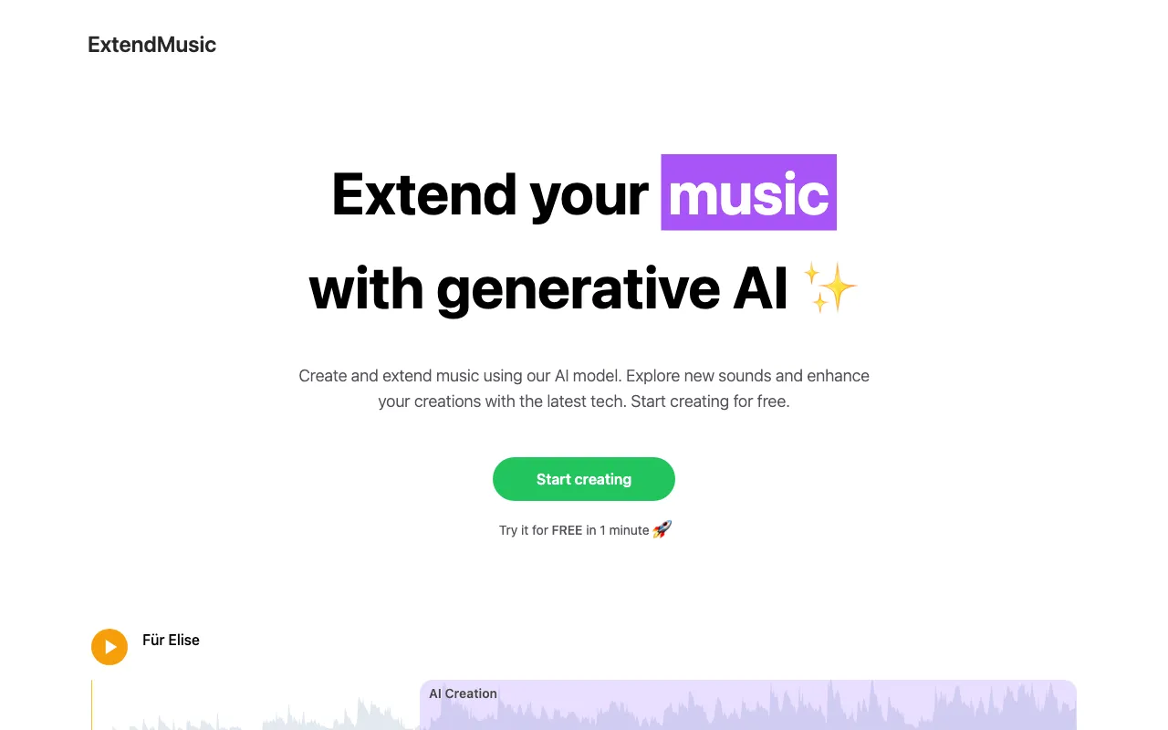 ExtendMusic.AI — preview screenshot