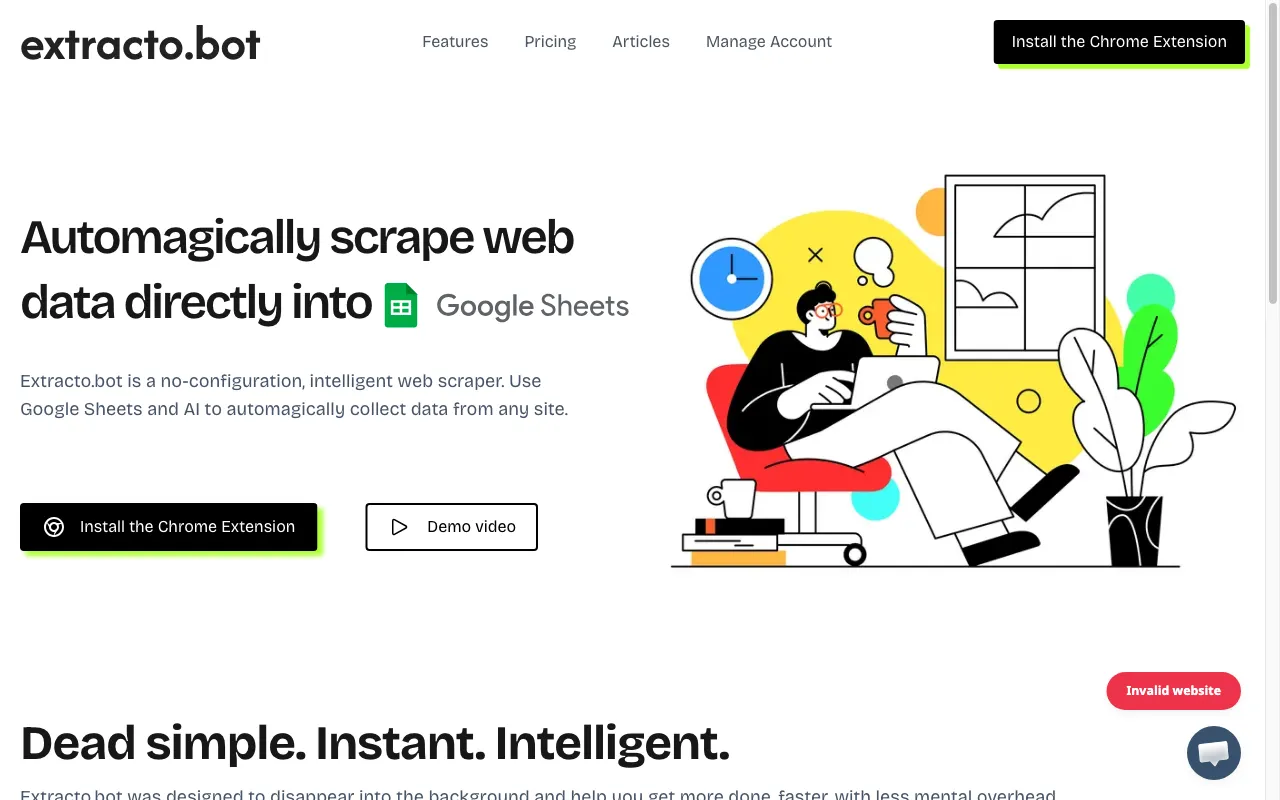 Extracto.bot — pricing page