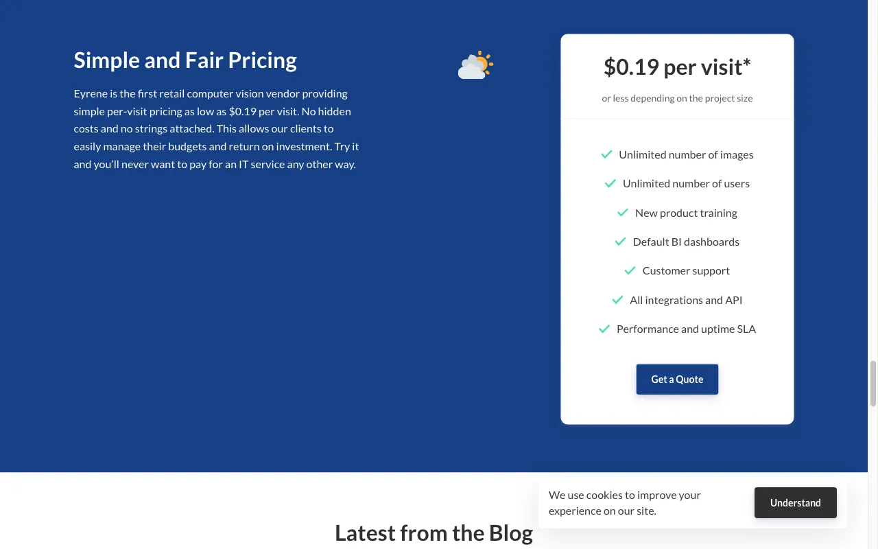 Eyrene — pricing page