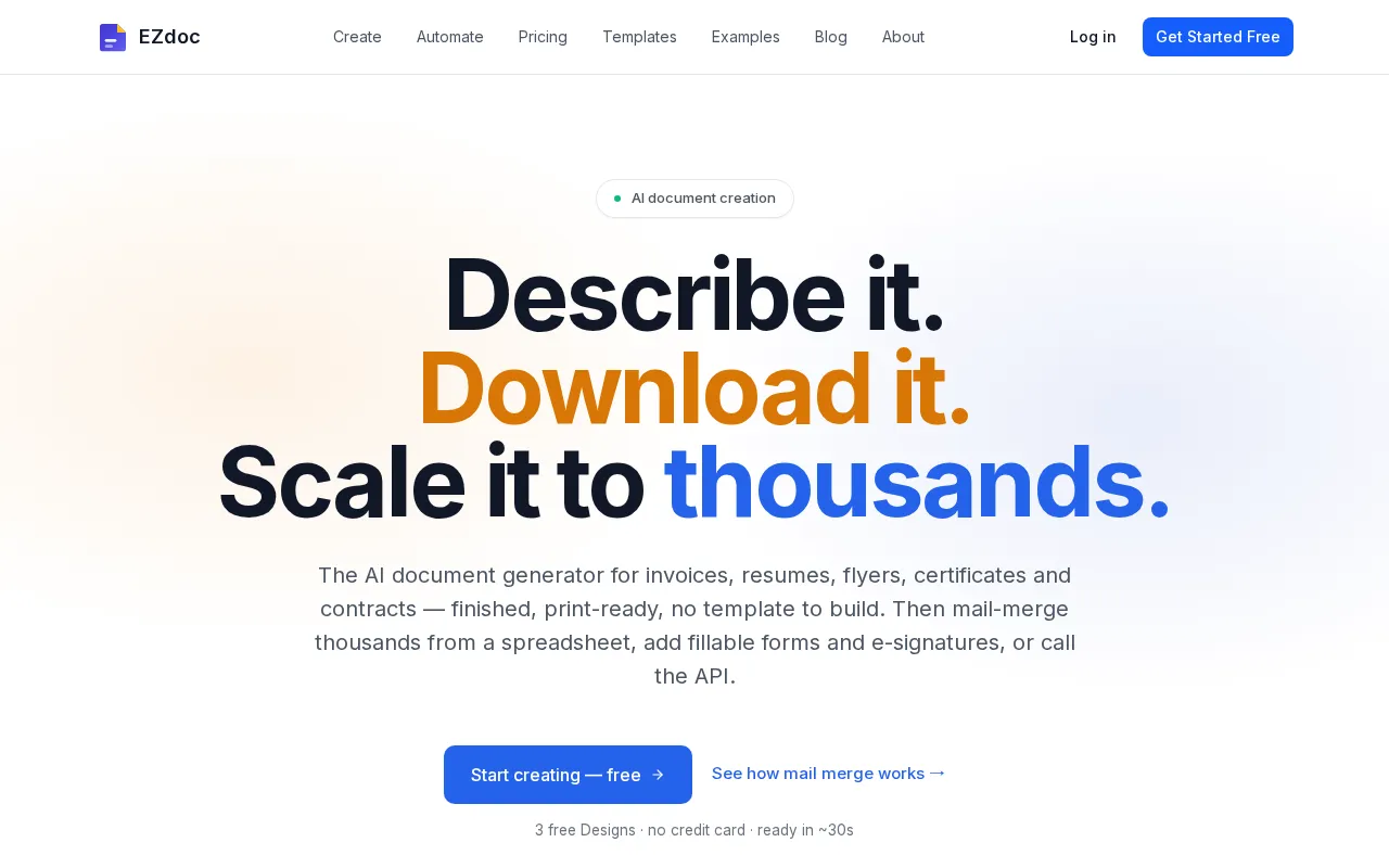 EZdoc — preview screenshot
