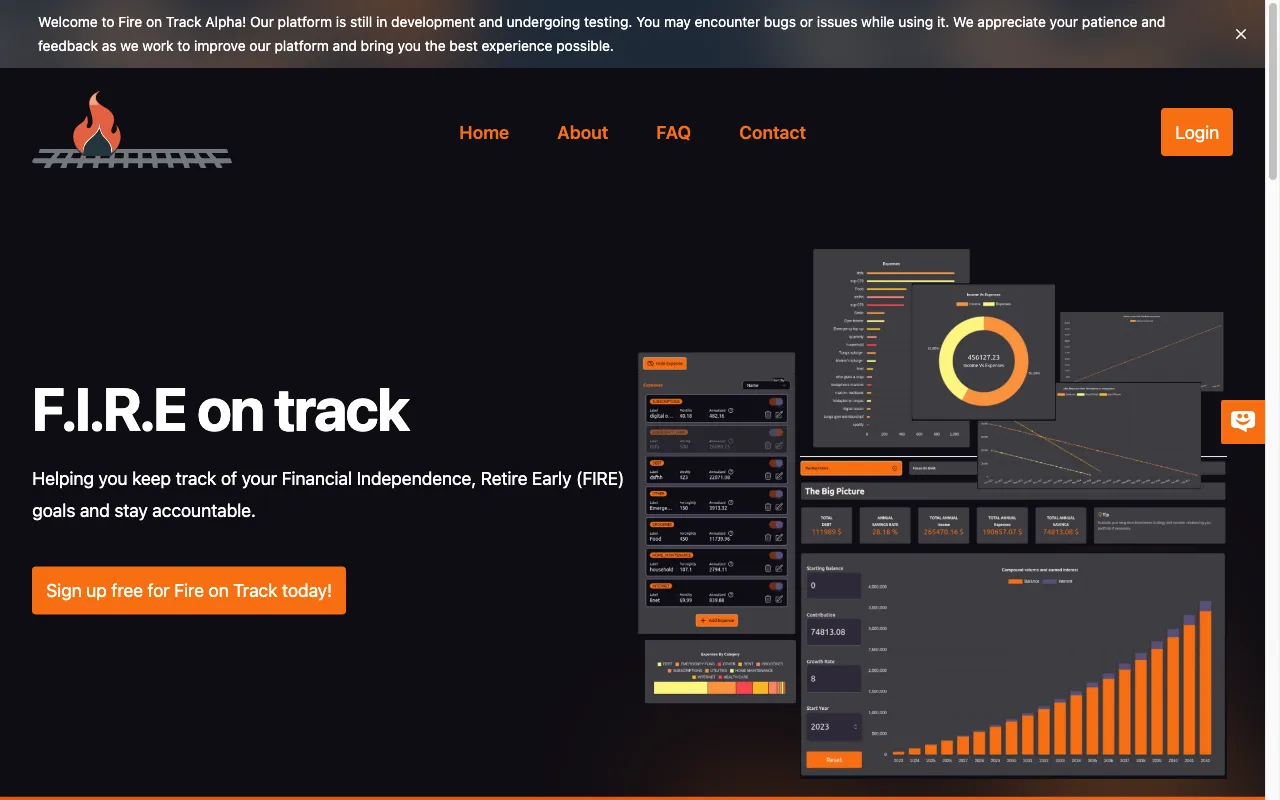 F.I.R.E on track — preview screenshot
