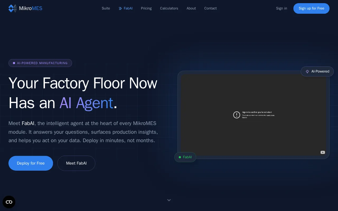 FabAI by MikroMES — preview screenshot