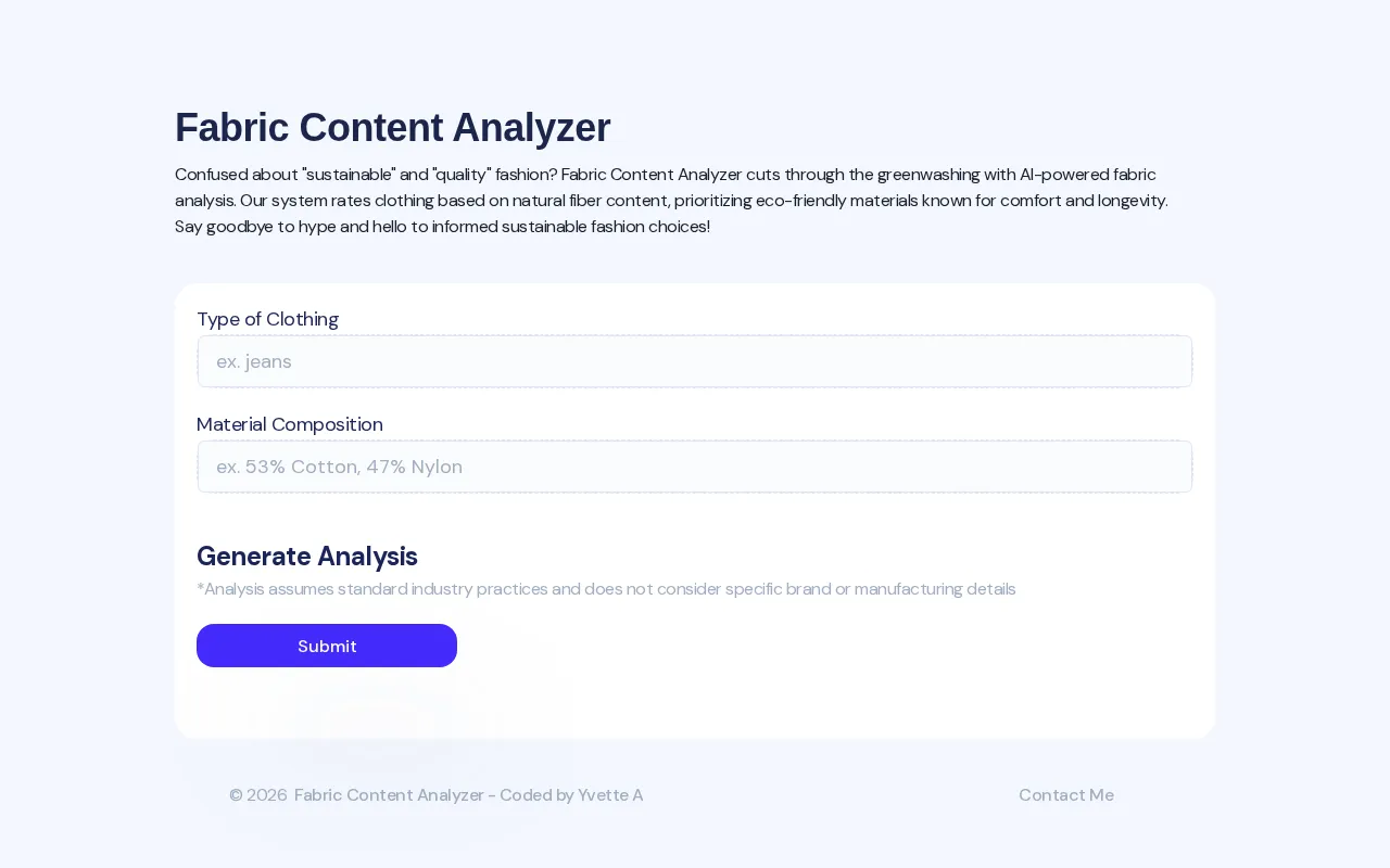 Fabric Content Analyzer — preview screenshot