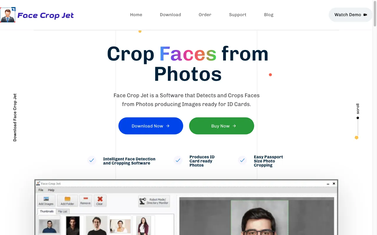 Face Crop Jet — preview screenshot