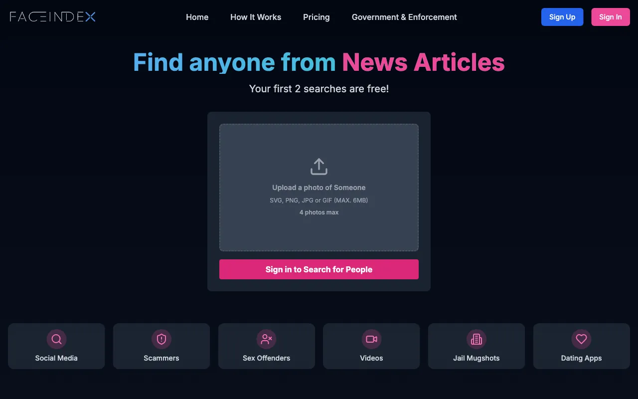 Face Index — preview screenshot