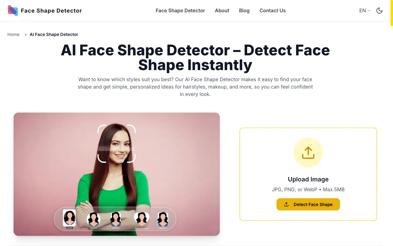 Face Shape Detector — preview screenshot