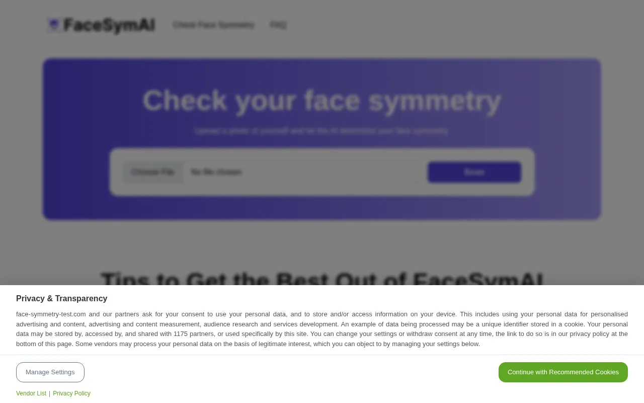 Face Symmetry Test — preview screenshot