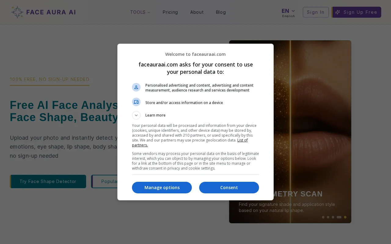 FaceAuraAI — preview screenshot