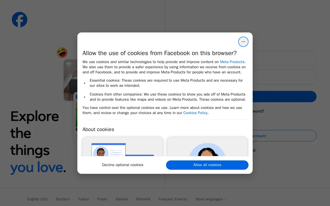 Facebook — preview screenshot