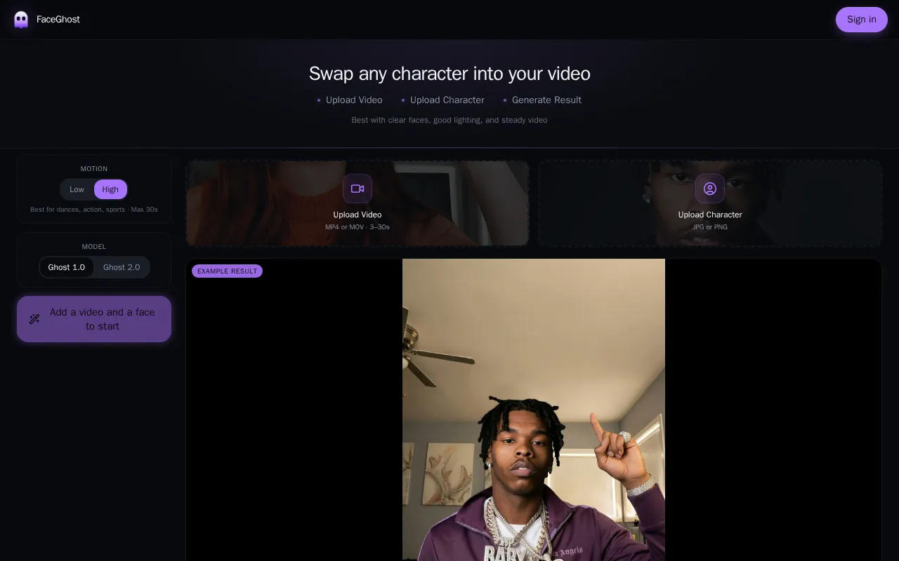 Faceghost — preview screenshot