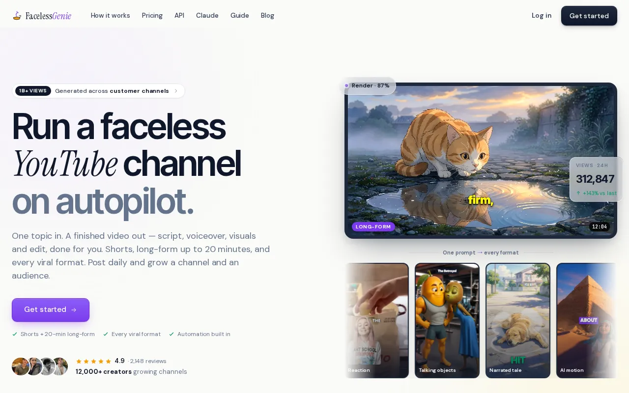 FacelessGenie — preview screenshot
